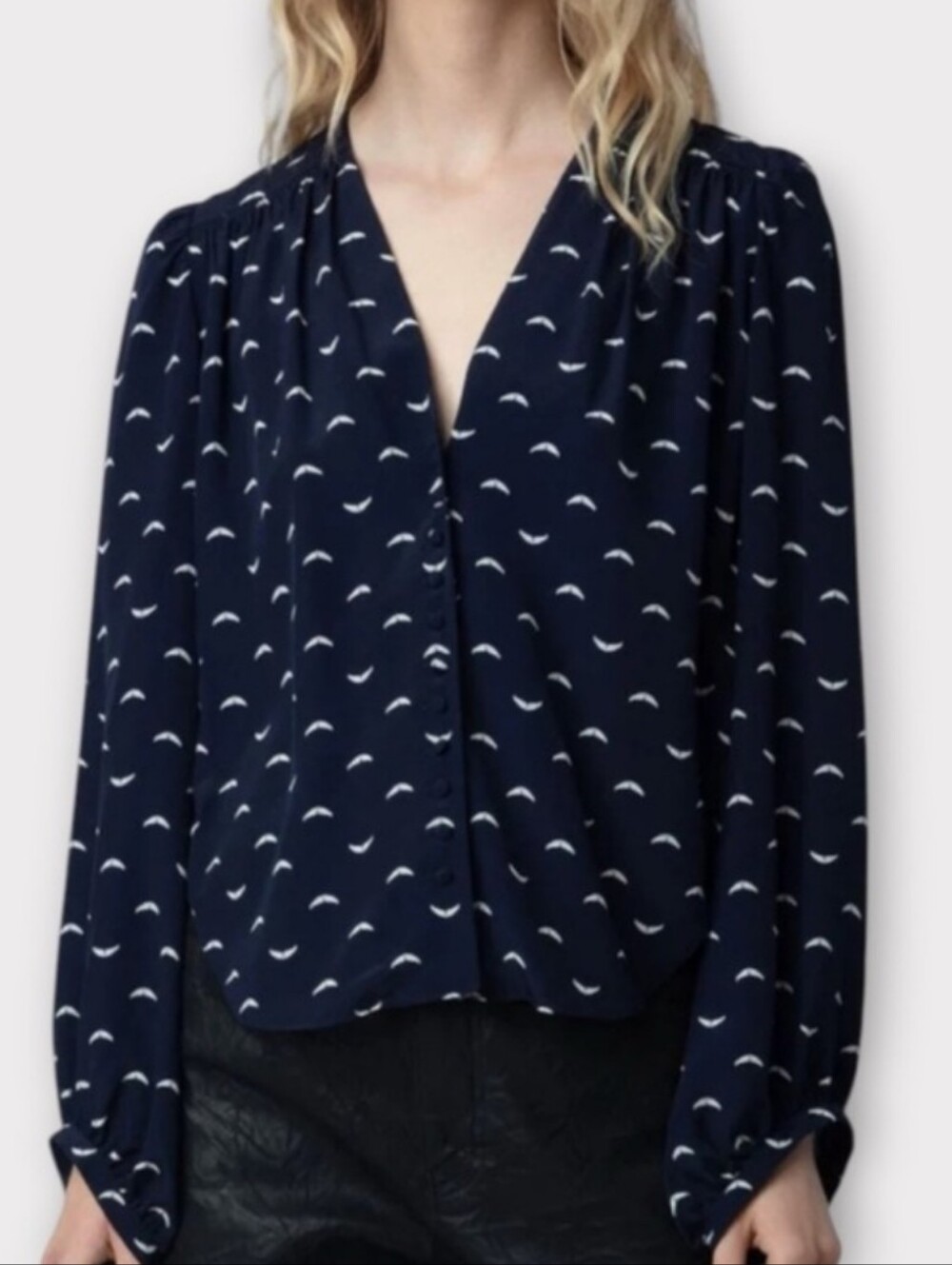 ZADIG & VOLTAIRE turin silk blouse S